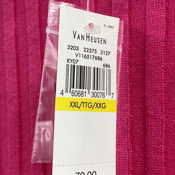 Van Heusen Studio Women's Pink Short Sleeve Floral Rib Knit Cardigan - Size XXL - Picture 3 of 5